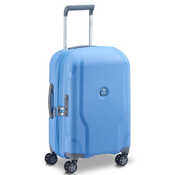 Delsey Paris Clavel 55cm Expandable Cabin Suitcase Lavender Blue