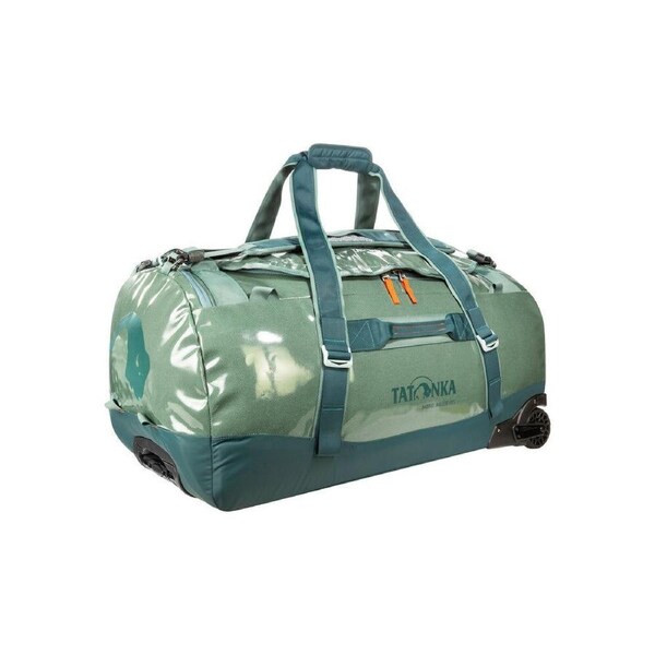 Tatonka Heavy Duty Nylon Barrel Roller L/80L Wheeled Outdoor Travel Sage Green
