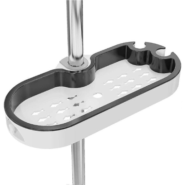 no Drilling Shower Shelf Adjustable Shower Soap Holder With Buckle And Hook For Shower Rail, Fit 22, 24, 25mm Rail