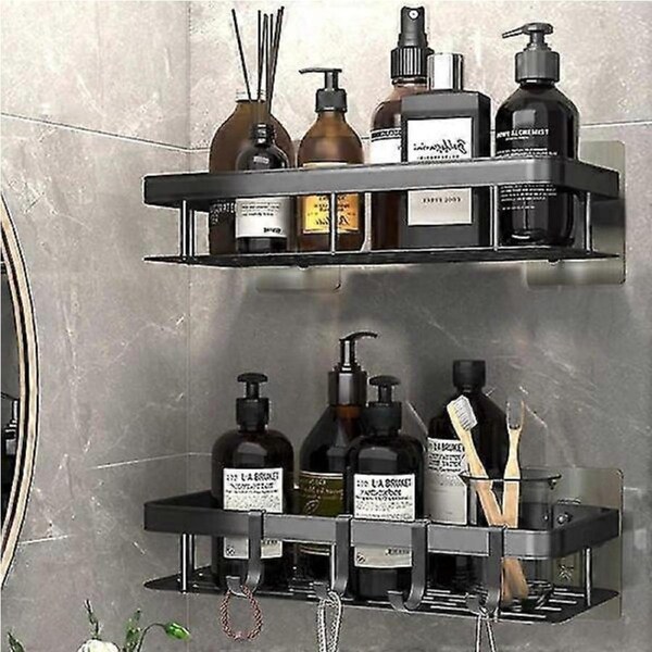 Shower shelf, 2 shower baskets, shower cubicle No drilling