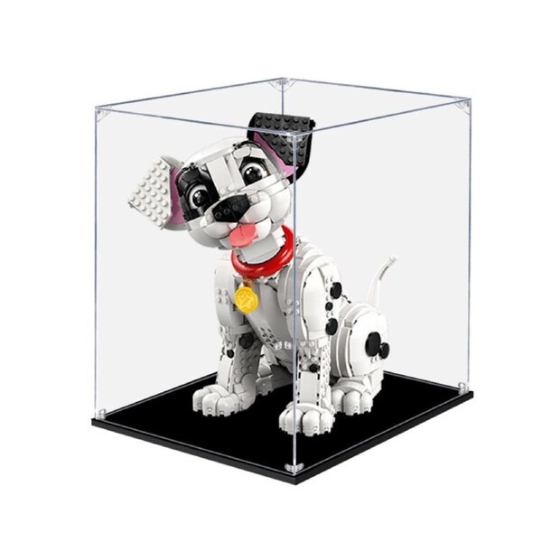 Acrylic Display Case for LEGO 43269 Disney Classic 101 Dalmatians Puppy Figure Storage Box Dust Proof Glue Free