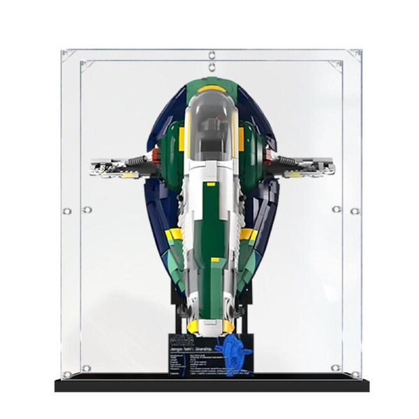 Acrylic Display Case for LEGO 75409 Star Wars Jango Fett’s Firespray-Class Starship Figure Storage Box Dust Proof Glue Free
