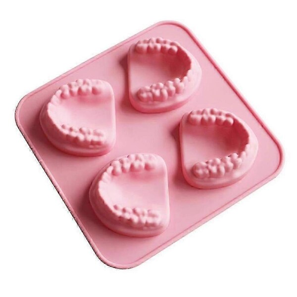 Ice Cube Tray Teeth Shaped Silicone Ice Mold Denture Ice Trays Funny Gag Gift for Dentist Party Favor Edition