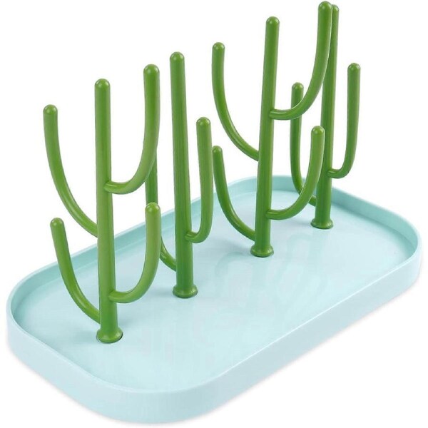 Baby Bottle Drain Holder,Baby Drying Rack Ideal with Detachable Drip Tray,Reusable Baby Bottle Holder Baby Accessories(Green)