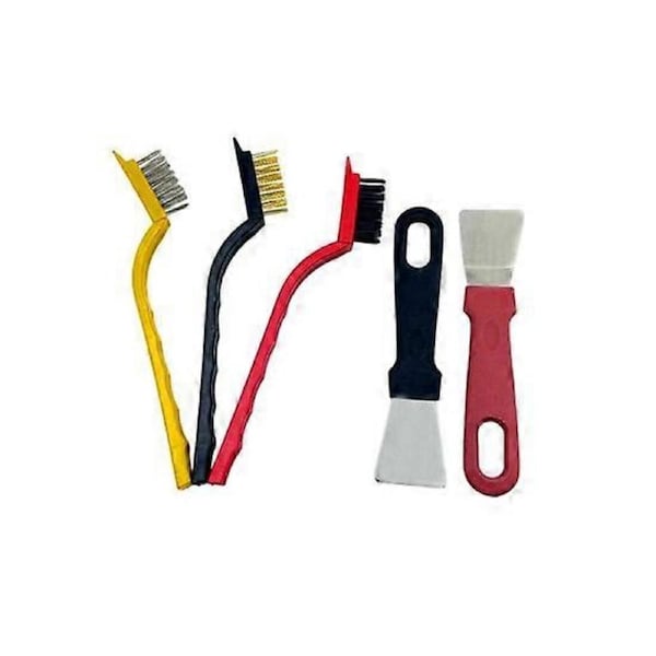 1 Set Wire Brush Oven Scraper Set Anti-scratch Anti-slip Handle Smooth Stainless Steel