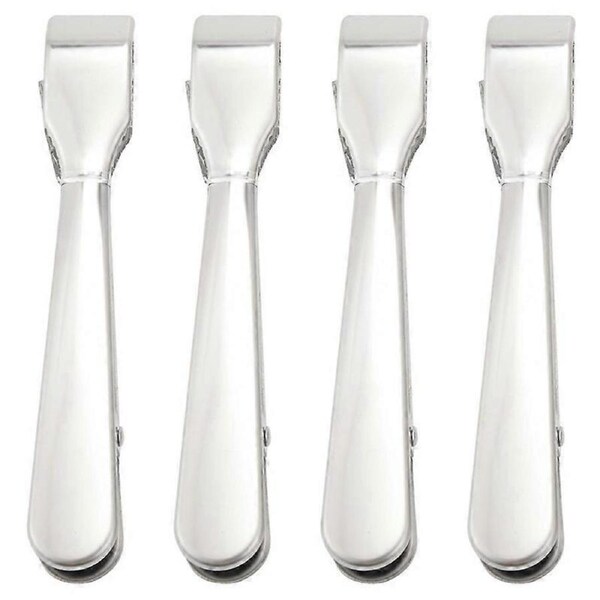 4Pcs Ice Tongs Stainless Steel Serving Tongs with Teeth for Ice Bucket Ice Tongs with Springs for R