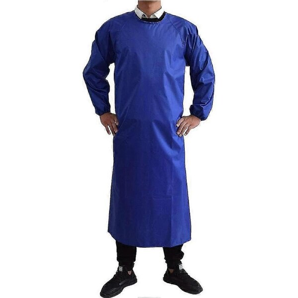 Chemical Resistant Waterproof Aprons with Long Sleeves for Men - Blue Pxcl