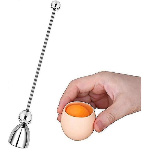 Egg Shell Remover, Egg Opener, Stainless Steel Egg Cracker Topper, Eggshell Cutter, Stainless Steel Kitchen Tool, For Soft-boiled Eggs And Egg1pcssilv