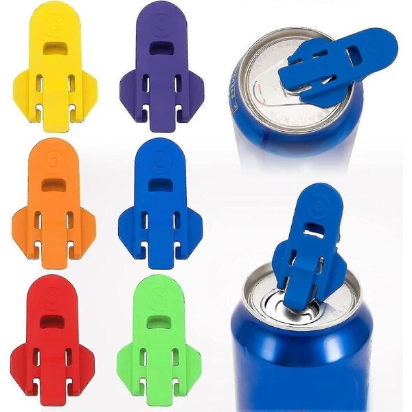 6 Pcs Manual Can Opener, Color Soda Beer Can Opener Beverage Can Cover Protector Protect Cold Drinks From Bees