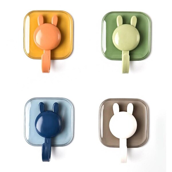 8Pcs Creative Free Punch Hook Wall Hanging Hook Strong Seamless Sticking Hook