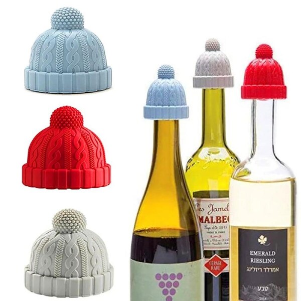 3 Pack Red Wine Bottle Stopper Cover Leak-Proof Silicone Bottle Cap Seal Cork