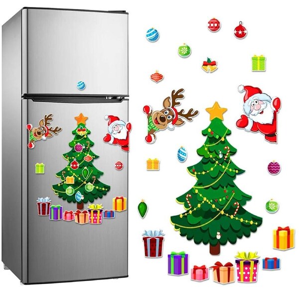 Christmas Santa Fridge Magnetic Sticker Refrigerator Sticker For Home Kitchen