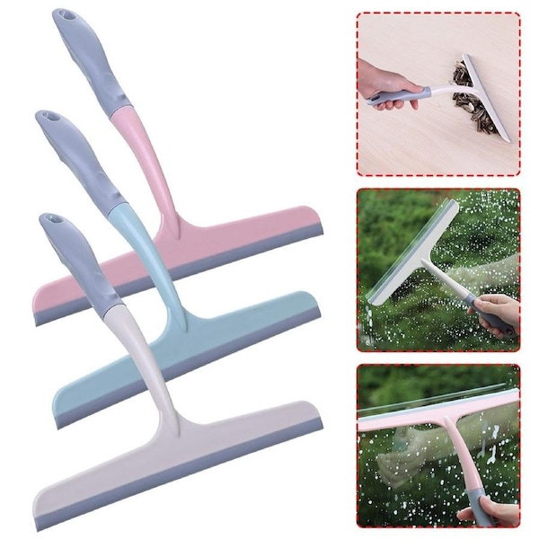 3 pack silicone anti-skid glass wiper cleaner window squeegee shower squeegee