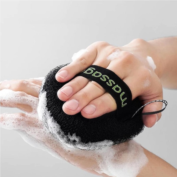 4Pcs Mesh Bath Ball Cleaning Brush Shower Puff Body Cleaner Exfoliating Scrubber