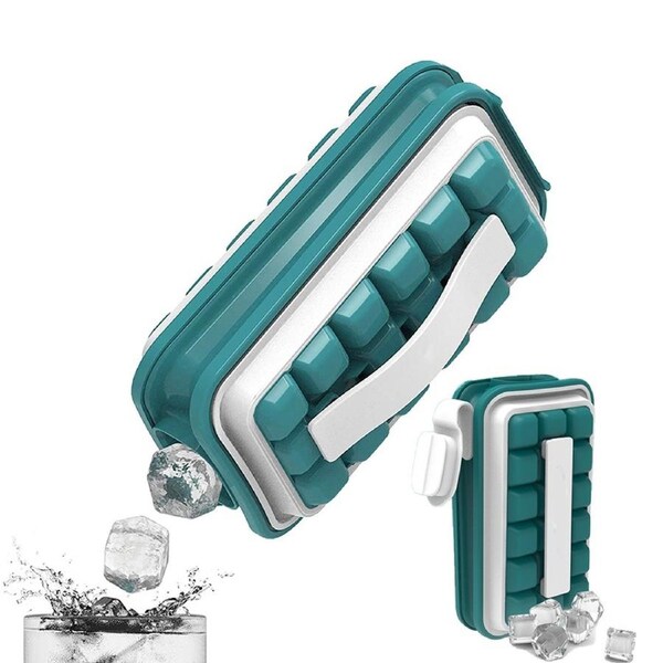 18 Grids Ice Cube Tray 2 In 1 Portable Ice Cube Maker Kettle Ice Cube Molds