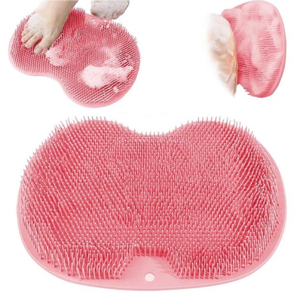 Silicone Foot Massage Shower Brush Exfoliating Scrub Mat Lazy Bath Massage Pad