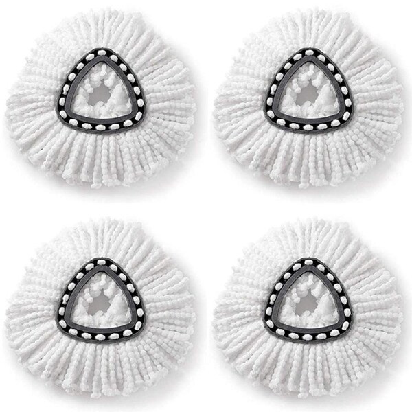 4 Pack Mop Replacement Heads for O-Cedar Spin Mop Microfiber Spin Mop Refills