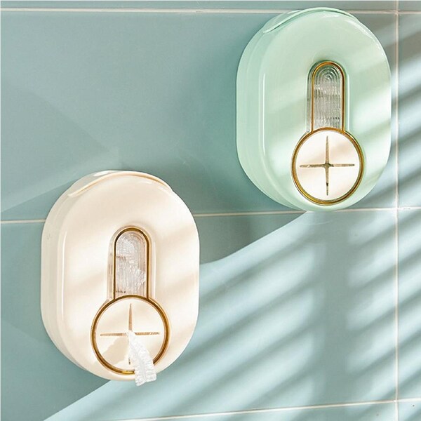 2Pcs Wall-Mounted Cling Film Storage Box Punch Free Wrap Storage Container