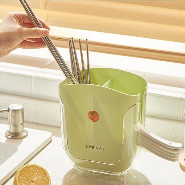 Kitchen Double Layer Draining Tableware Storage Rack