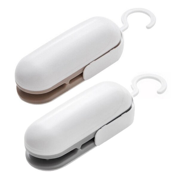 2 Pack Mini Sealing Machine Portable Heat Sealer Bag Handy Sticker and Seals for Food Snack