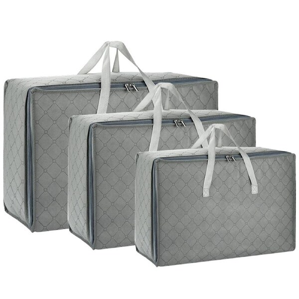 3 Pack Quilt Storage Bag Containers for Clothes Bedding Duvet Covers Storage Bag