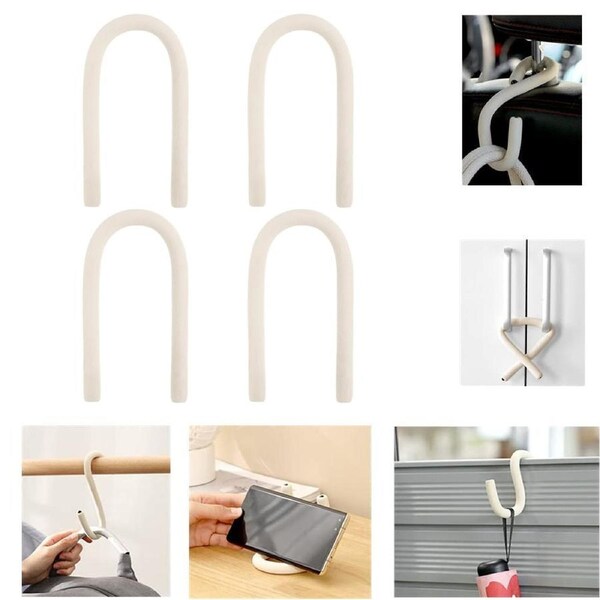 4PCS Multi-Functional Hook Deformable S-Shaped Hook Cabinet Random Lock ...
