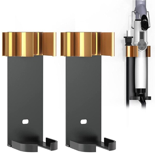 2 Pack Curling Iron Holder Wall Mount Hair Styling Tool Storage Organizer