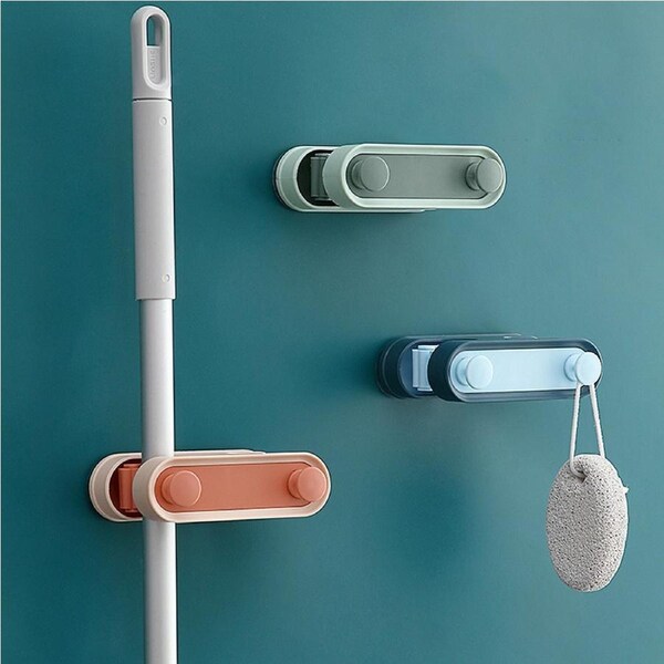 3 Pcs Wall Mount Mop Hook Mop Hanger Mop Storage Rack Broom Storage Rack