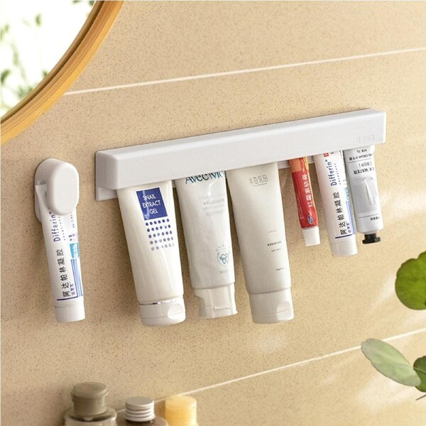 Toothpaste Holder Paste Clips Wall Mounted Storage Clip Facial Cleanser Rack