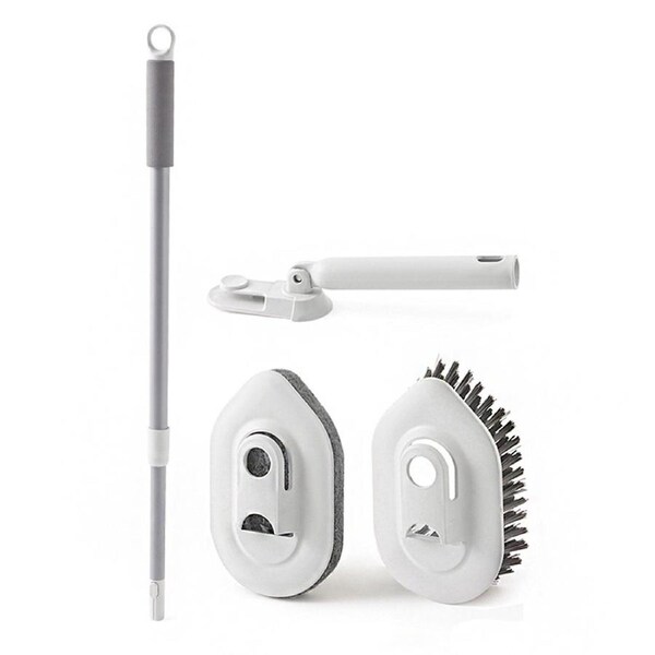 Multifunctional Bathroom Cleaning Floor Brush Rotatable Ceramic Cleaning Brush