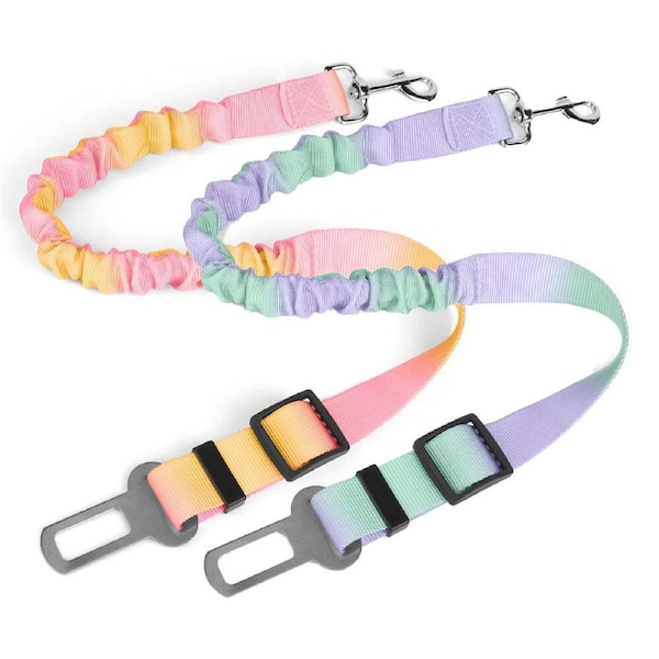 2 Pack Dog Seat Belt Adjustable Dog Car Seatbelts Durable Car Harness For Dogs