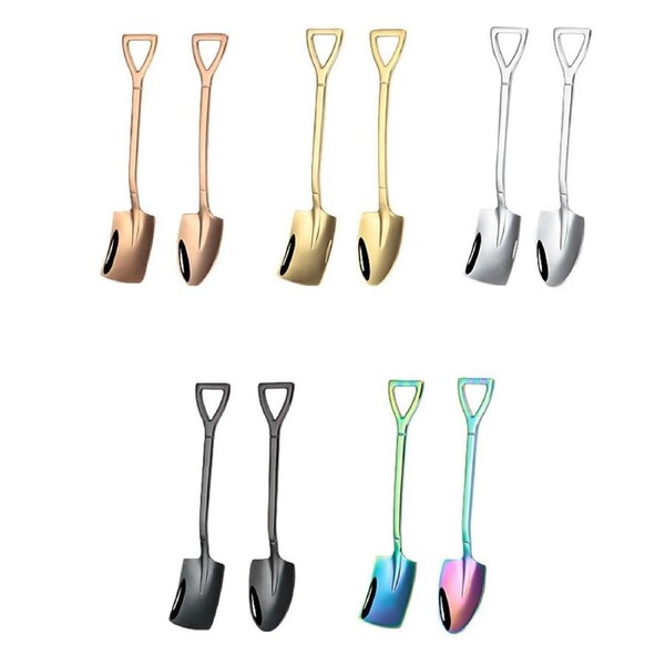 10Pcs Stainless Steel Dessert Spoon Watermelon Ice Cream Spoon