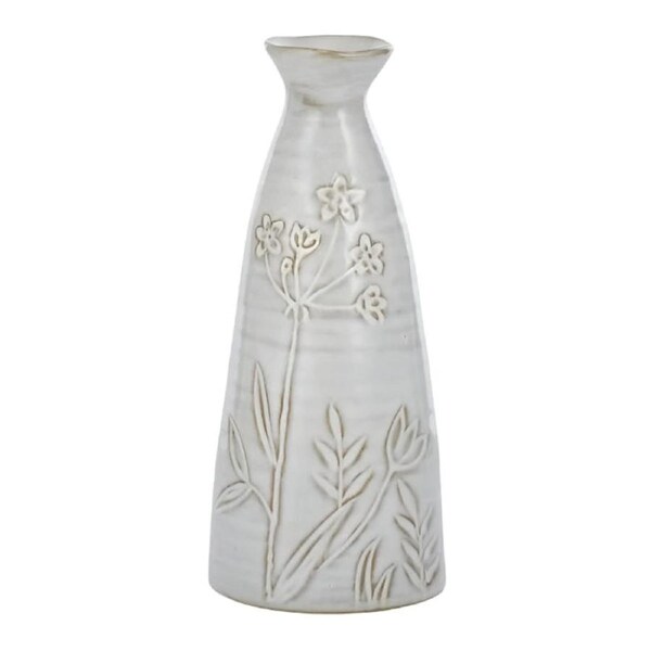 Oshi Ceramic Vase Ivory 7.5X18CM