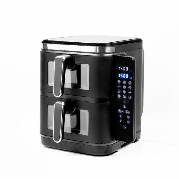 X Home Double Stack 2 Drawer Air Fryer 11 Litre - Black