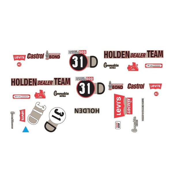 DDA 1:24 Scale #31D LC Torana Bathurst Decal Kit Accessory