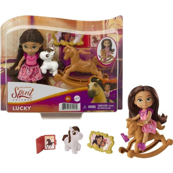 Mattel Spirit Untamed Lucky Doll 4 Inch with Accessories DreamWorks Toy for Kids