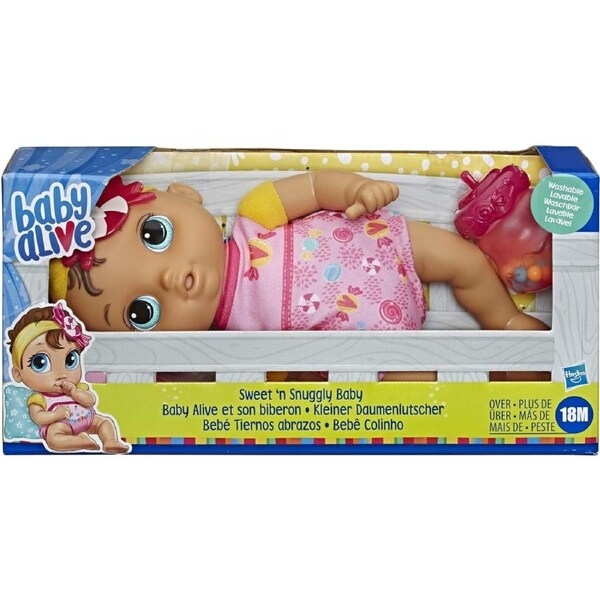 Baby Alive Sweet ?n Snuggly Soft Washable Baby Doll with Bottle for Toddlers