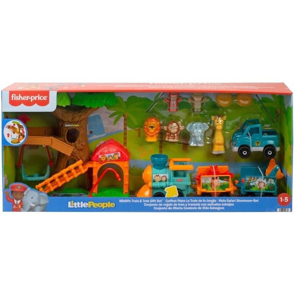 Fisher-Price Little People Wildlife Train & Trek Toddler Gift Set