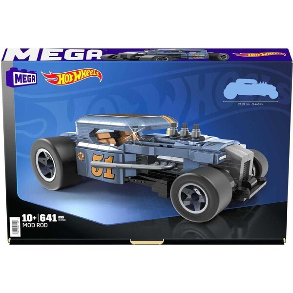 MEGA Hot Wheels Mod Rod Building Toy Authentic Details 641 Pieces Age 10+