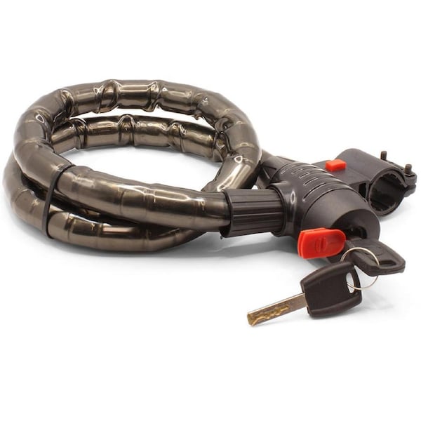 ProSeries Heavy Duty 1500mm x 25mm Jointed Keyed Bike Lock with Bracket