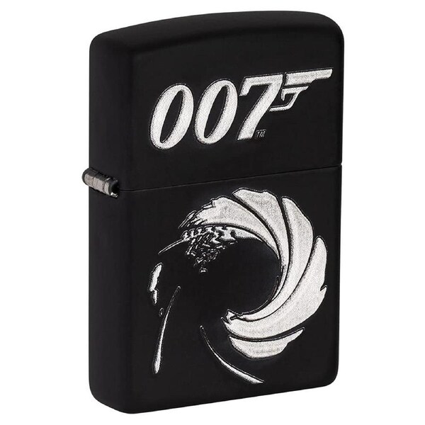 Zippo James Bond 007 Lighter in Black Matte (Made in USA) - Officially Licensed