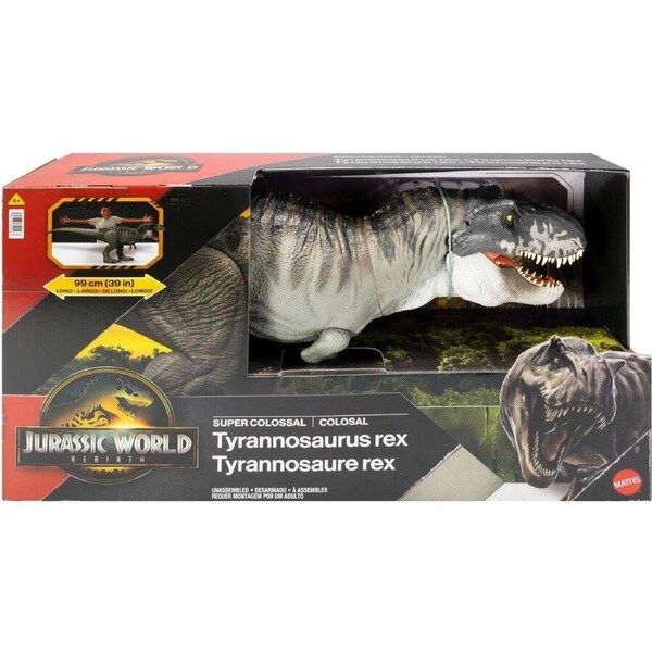 Jurassic World Rebirth Super Colossal Tyrannosaurus Rex Dinosaur Figure