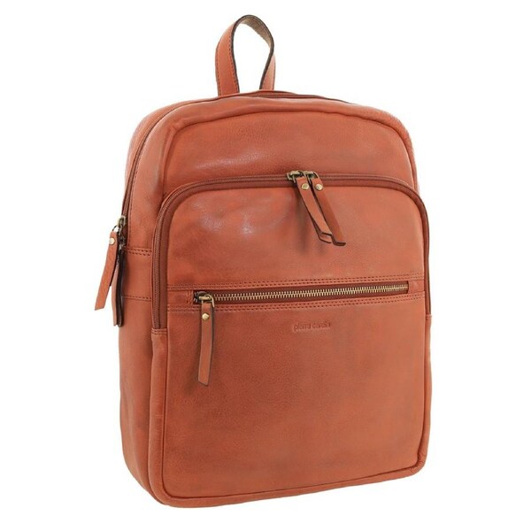 Pierre Cardin Womens Vintage Backpack Bag in Cognac