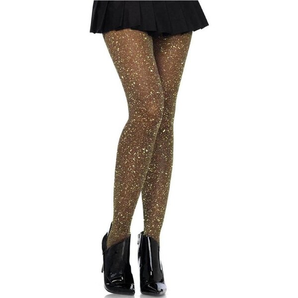 Black and Gold Lurex Shimmer Stockings