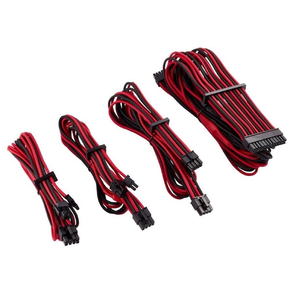 Corsair Premium Sleeved PSU Cables Starter Kit Red/Black