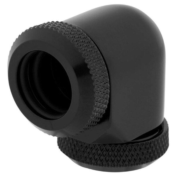 Corsair Hydro X Series XF HL 12mm OD 90 Deg Fittings Black 2 Pk