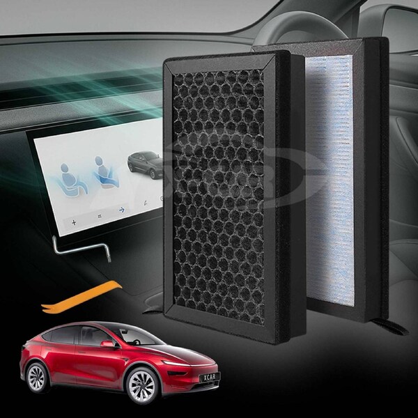 Cabin Air Filter HEPA Activated Carbon Charcoal For Tesla Model Y Juniper 2025-Onwards Air Intake Filter Accessories Replacement 2 Pack