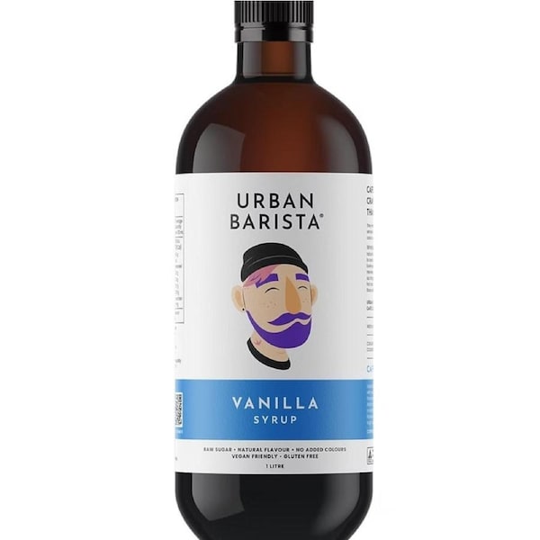 Urban Barista Vanilla Syrup 1L – Pure, Natural & Clean-Label Sweetness
