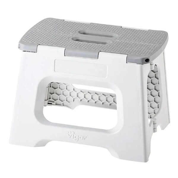 Compact Grey Foldable 23cm Stool