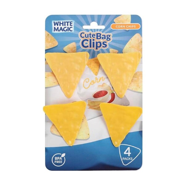 Cute Bag Clips 4 Pack - Corn Chips